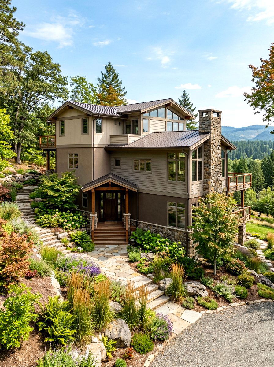 Earthy Mushroom Exterior Palette - 30 mushroom exterior paint ideas