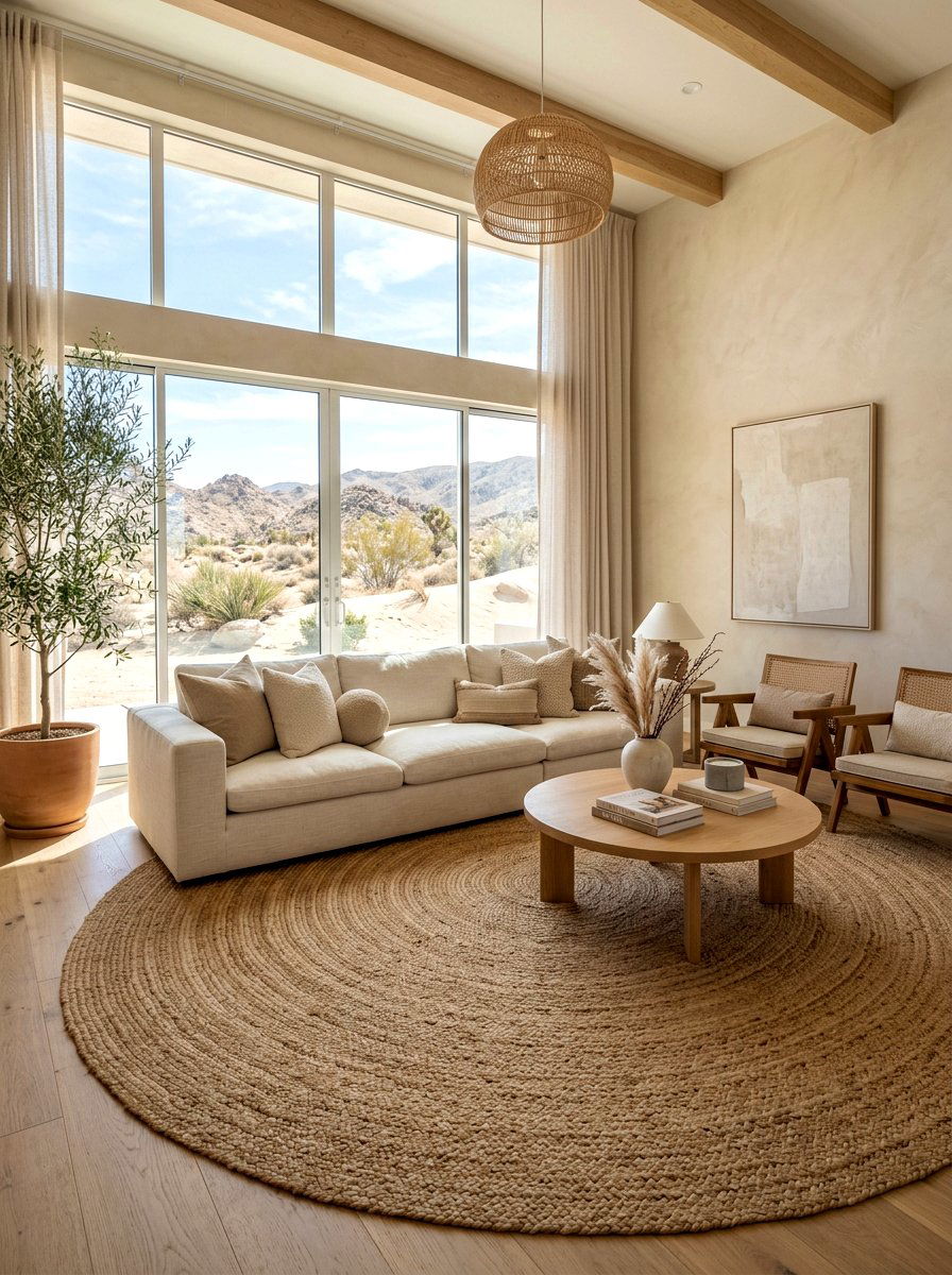 Earthy Neutral Living Room - 30 dune inspired decor ideas