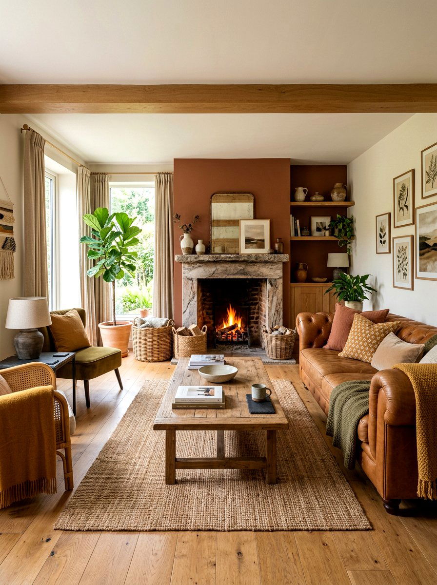 Earthy Neutral Living Room - 30 neutral living room ideas