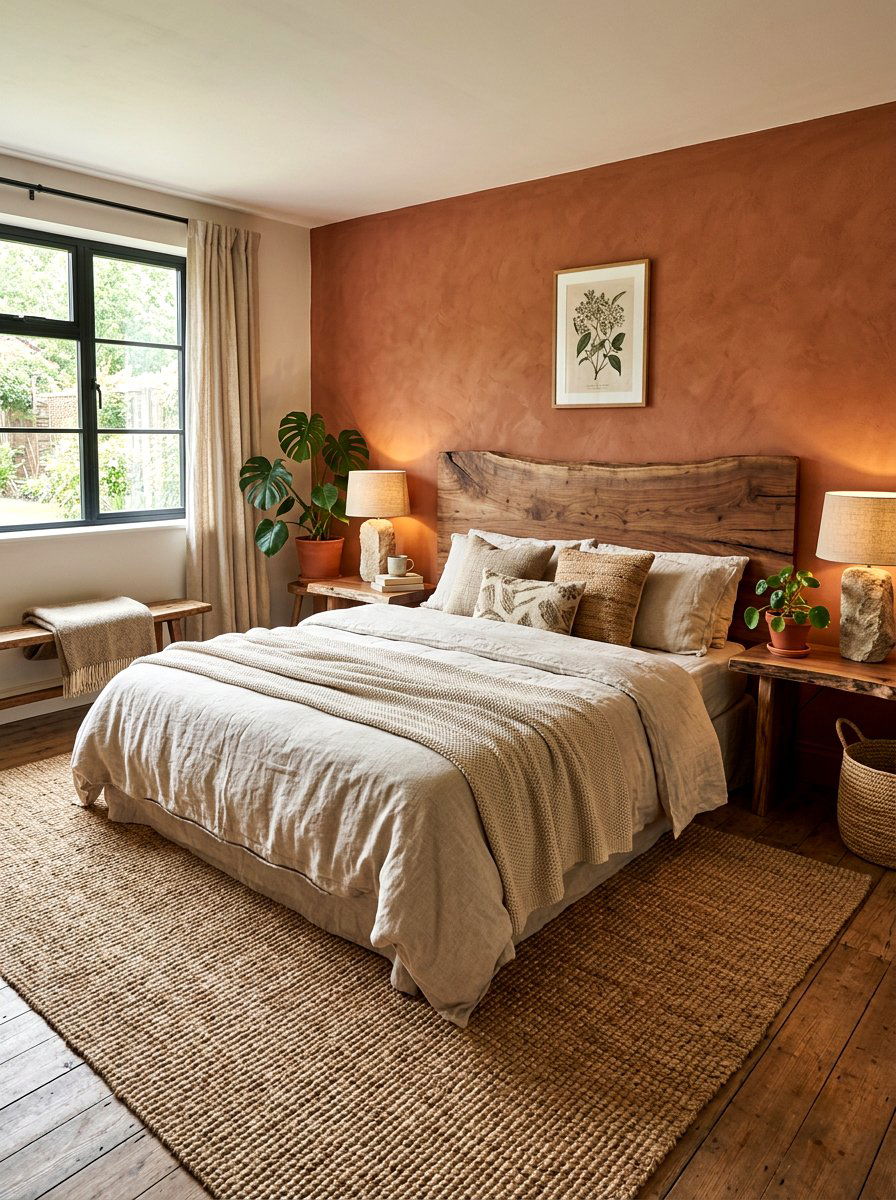 Earthy Organic Bedroom Textures - 30 apartment bedroom ideas