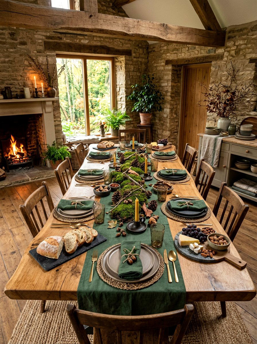Earthy Organic Hosting Space - 30 Thanksgiving hosting room ideas