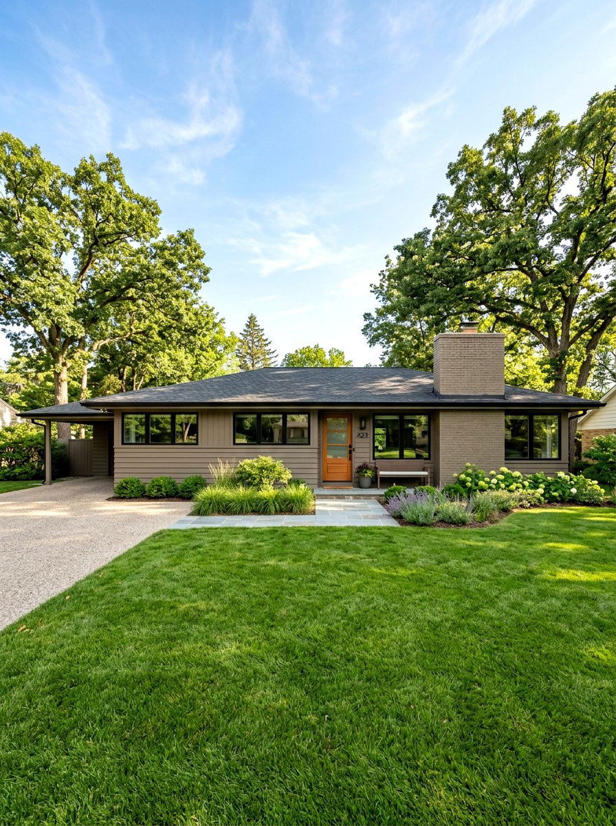 Earthy Taupe Ranch House - 30 taupe exterior ideas