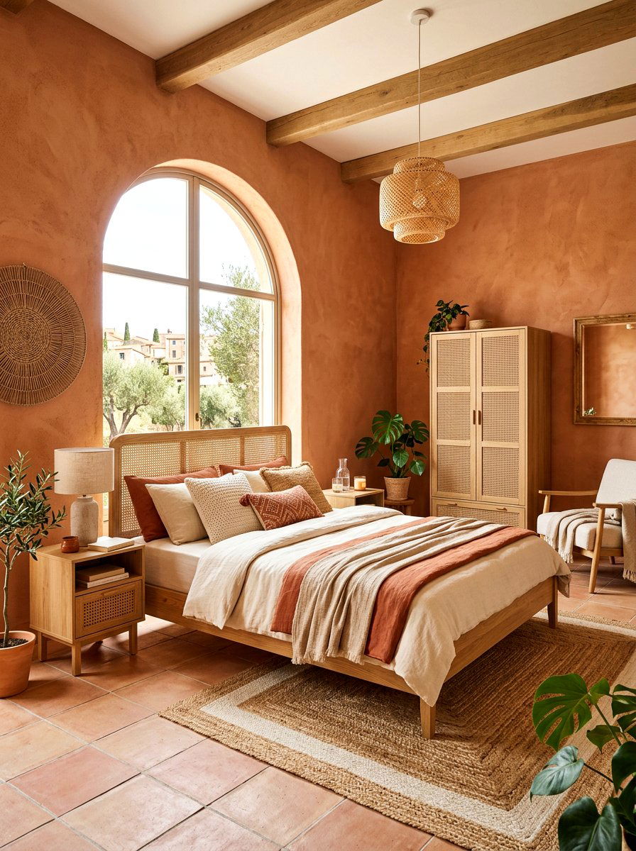 Earthy Terracotta Bedroom - 30 sophisticated bedroom decor ideas