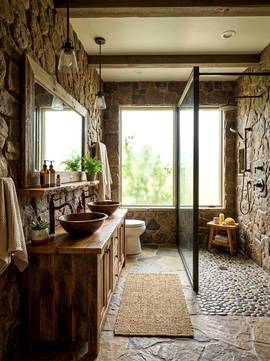Earthy Tone Bathroom - 30 sunset bathroom ideas