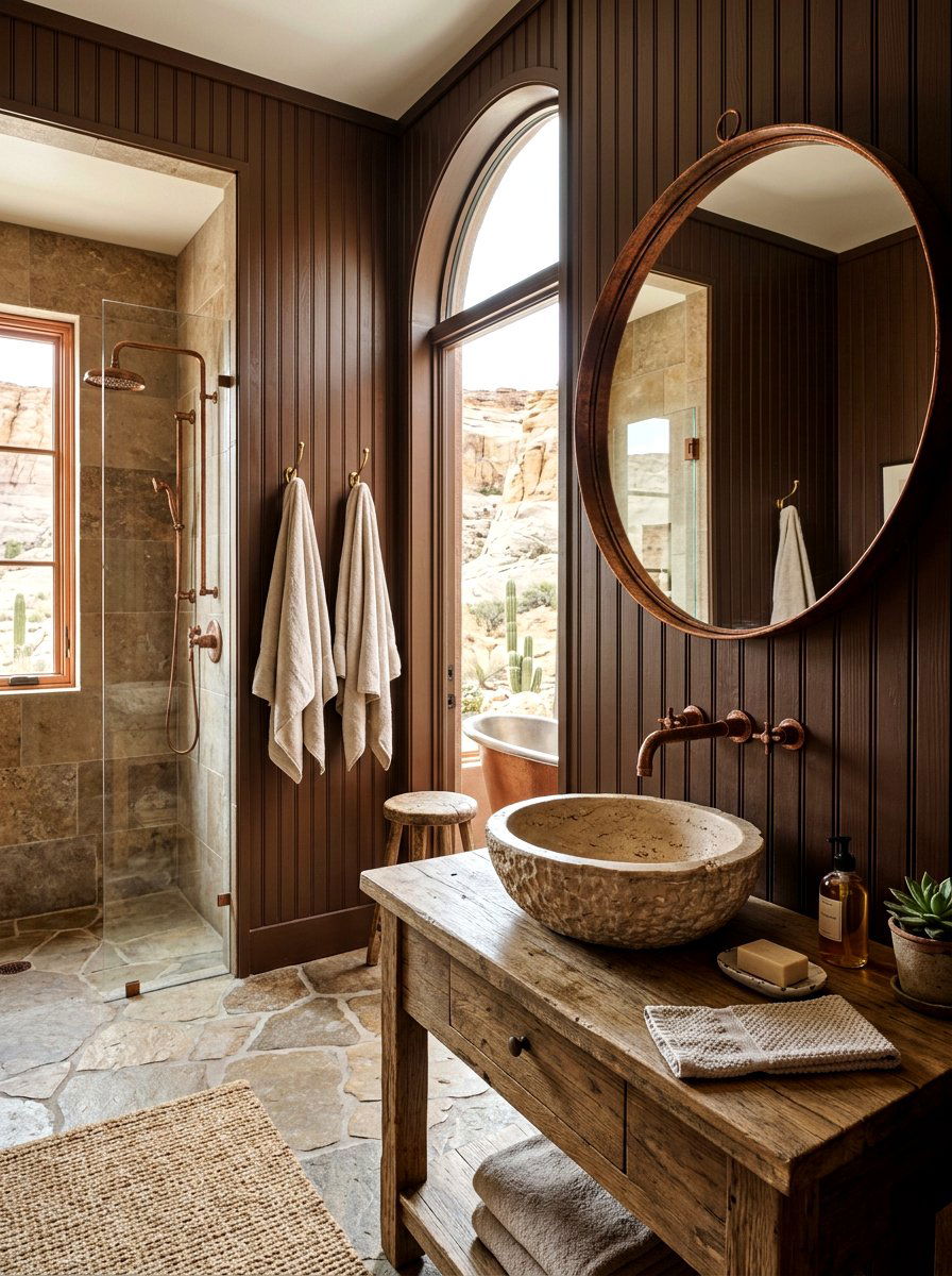 Earthy Tone Beadboard Bathroom - 30 beadboard bathroom ideas