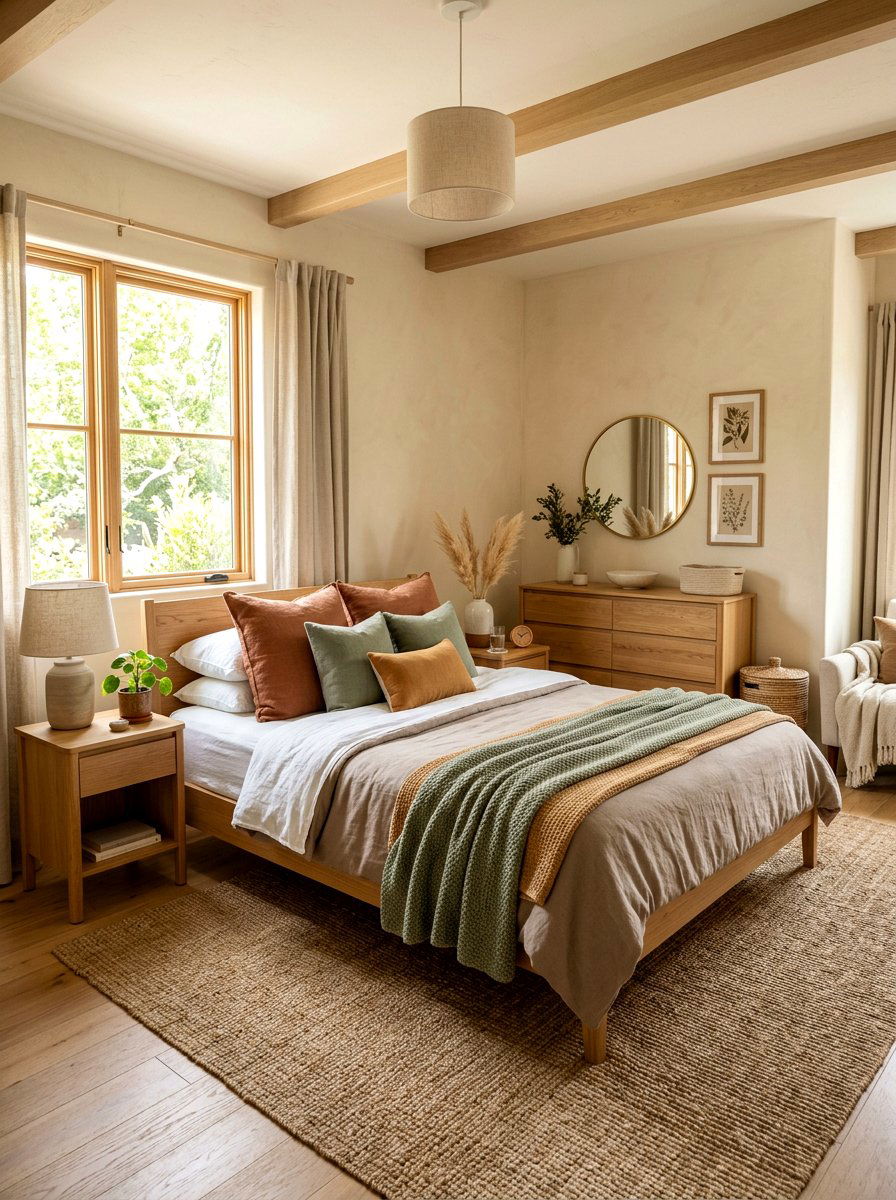 Earthy Tone Bedroom Decor - 30 California casual bedroom ideas