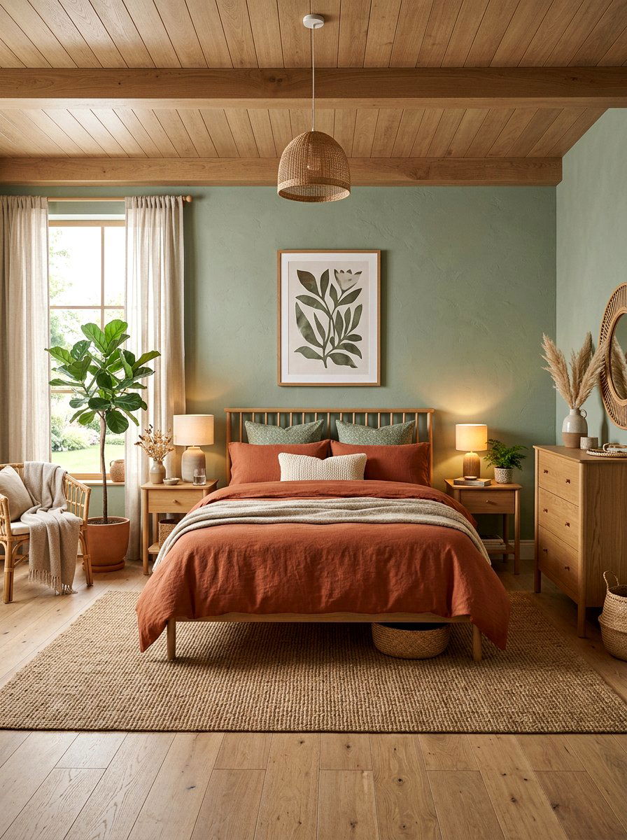 Earthy Tone Bedroom - 30 first apartment ideas