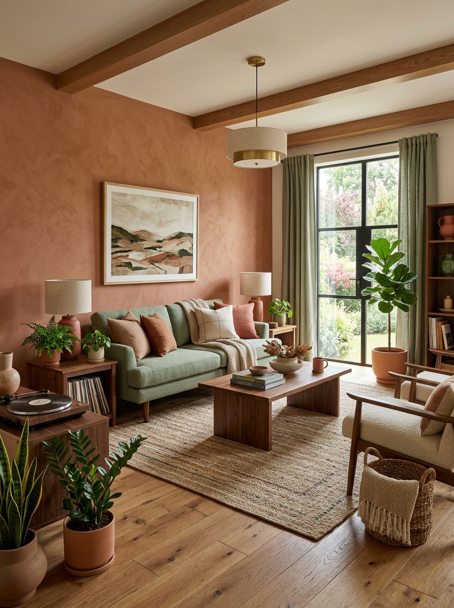 Earthy Tone Living Room - 30 organic modern living space ideas