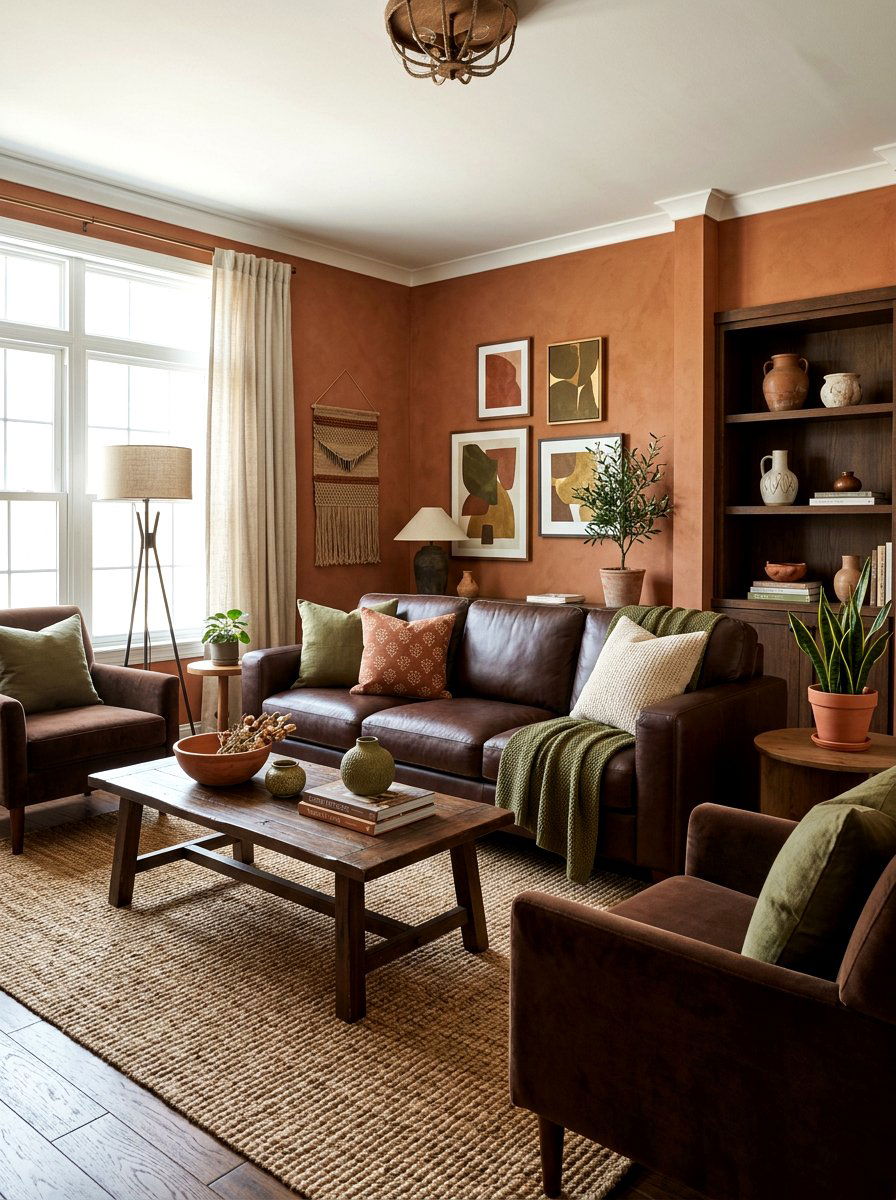 Earthy Tone Living - 30 winter living room styling ideas