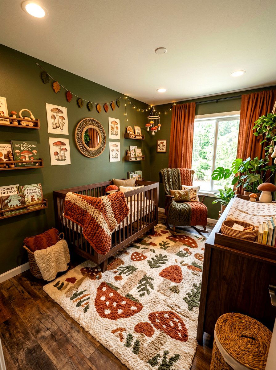 Earthy Tone Mushroom Nursery - 30 mushroom nursery ideas