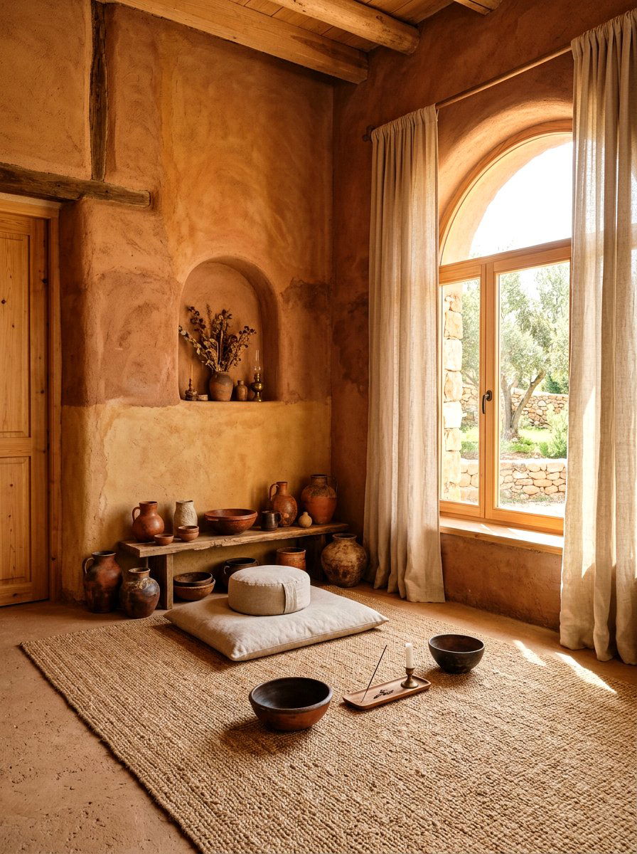 Earthy Tone Room - 30 meditation room ideas