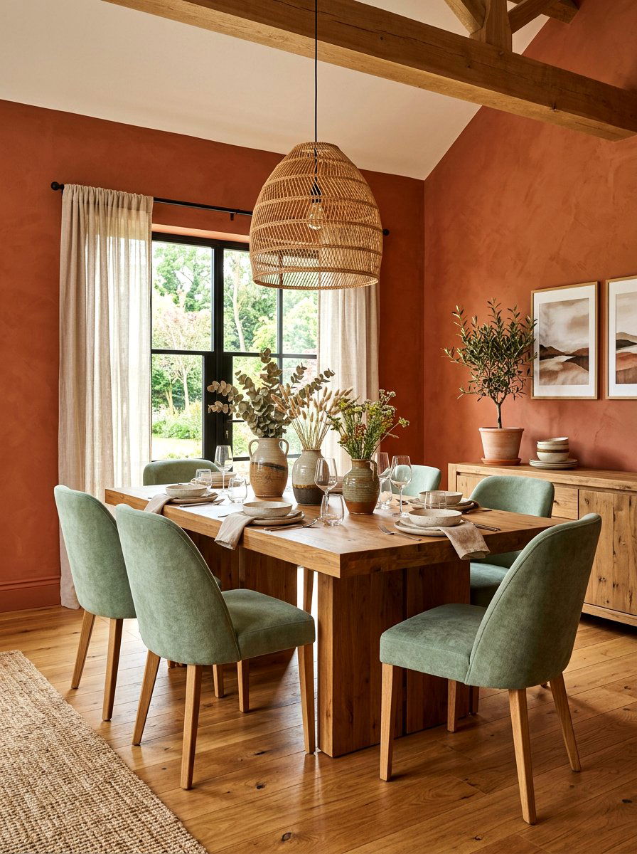 Earthy Tones Dining Room - 30 elegant dining room ideas