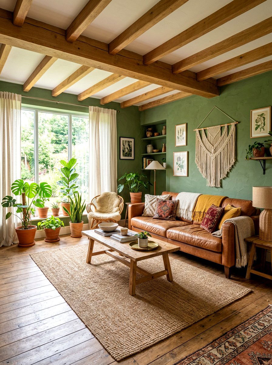 Earthy boho living room - 30 boho living room ideas