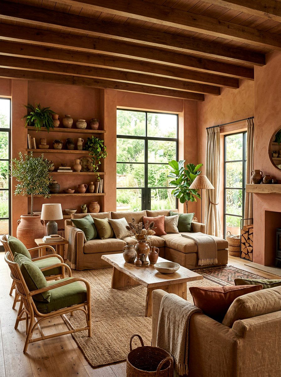 Earthy color living room - 30 intentional living room ideas