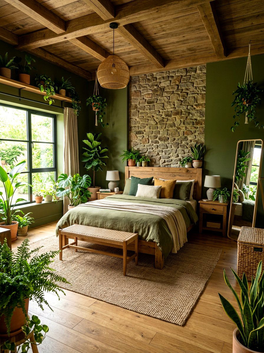 30 Olive Drab Bedroom Ideas for a Grounded, Stylish Retreat