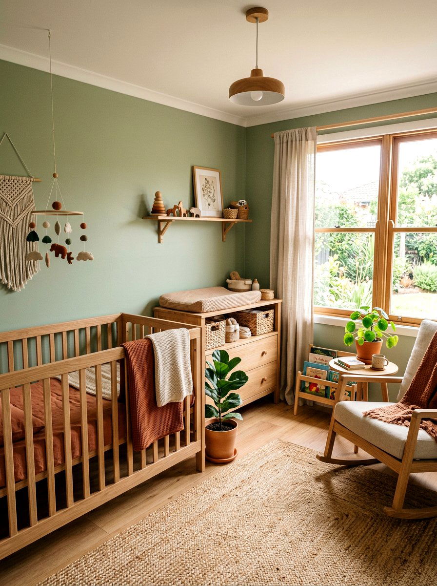 Earthy sage nursery - 30 soft sage nursery ideas
