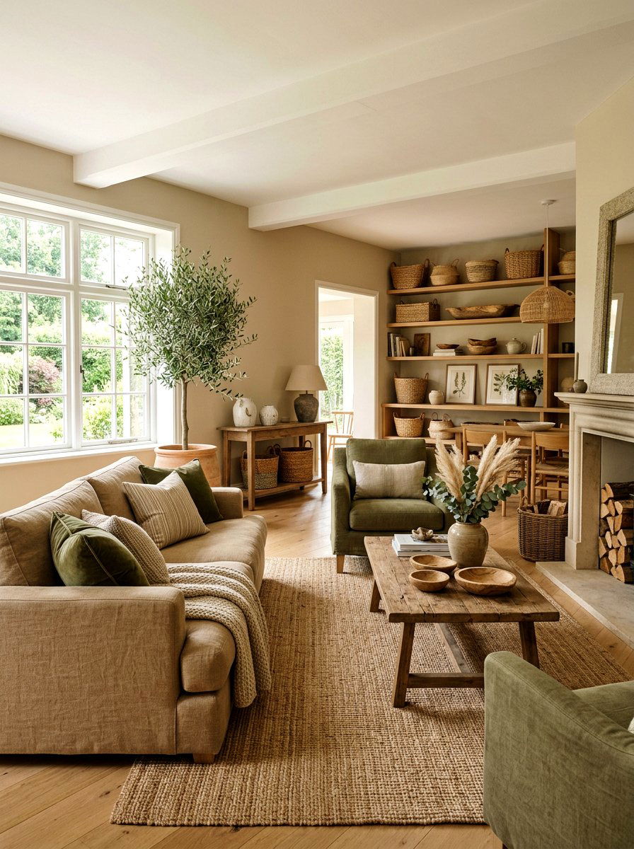 Earthy tone living room - 30 warm Mediterranean lounge ideas
