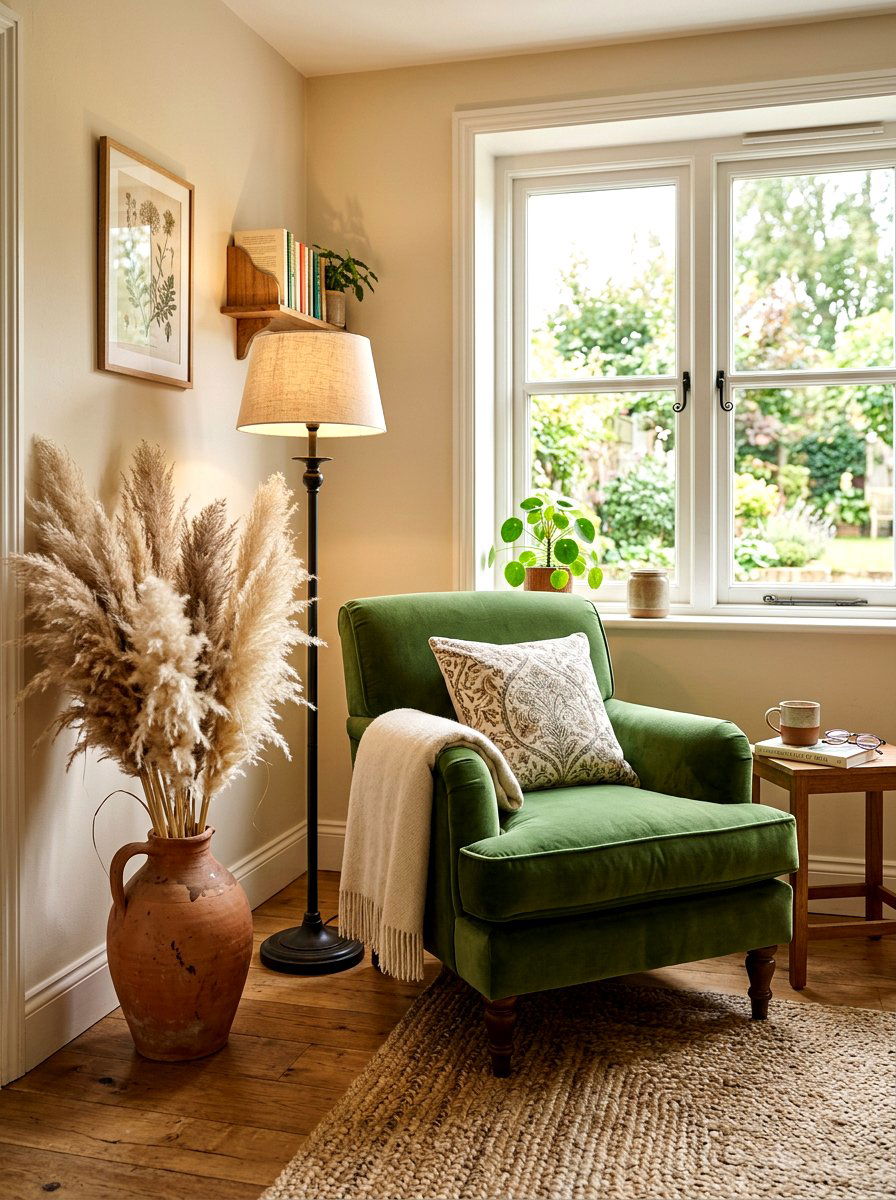 Earthy tone pampas grass bunch - 30 pampas grass decor ideas