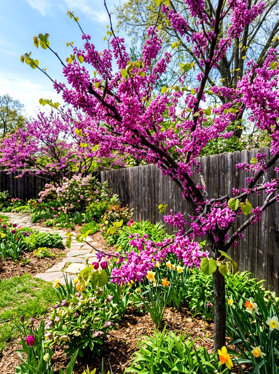 Eastern Redbud Tree - 30 flowering tree garden ideas