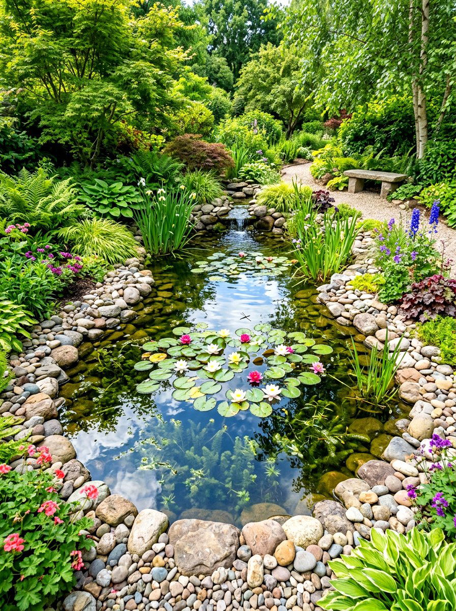 Easy Care Pond - 30 frog pond ideas