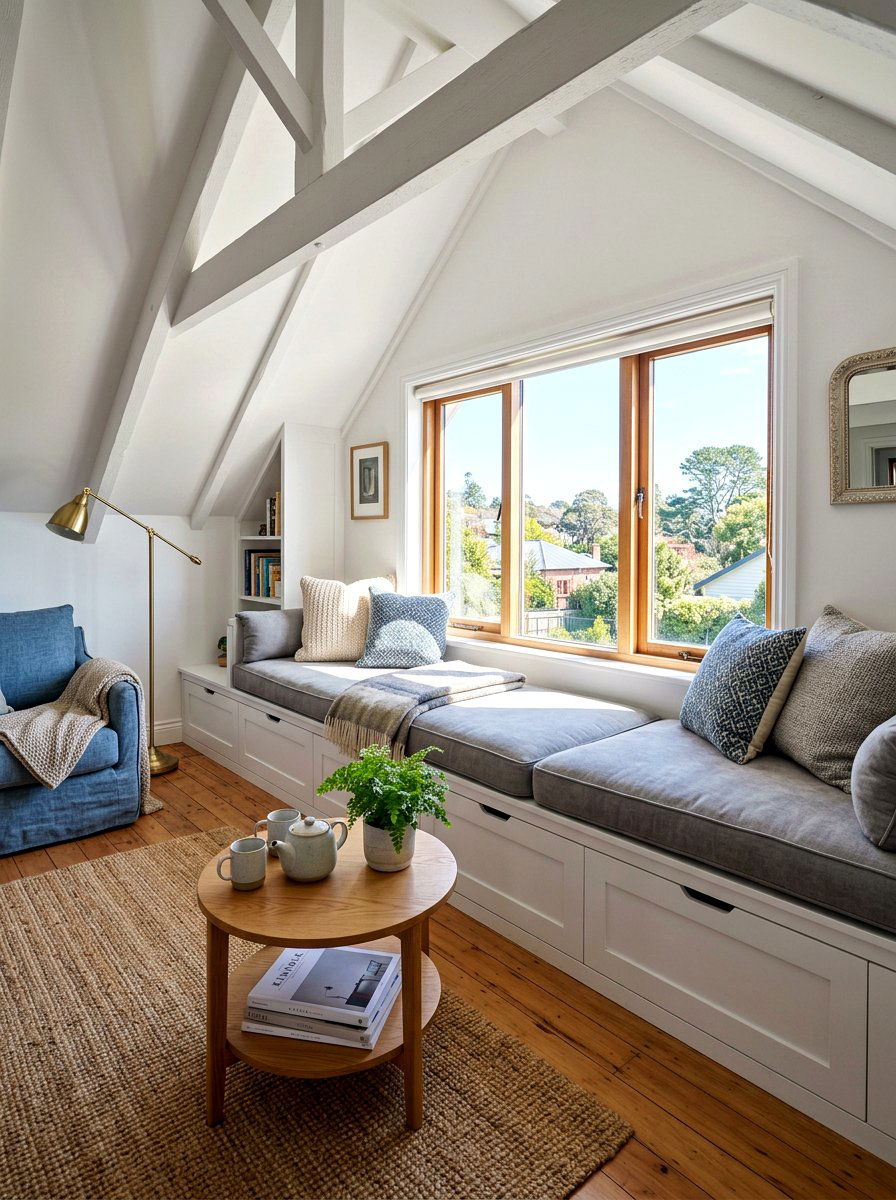 Eaves Bench Storage - 30 eaves storage ideas
