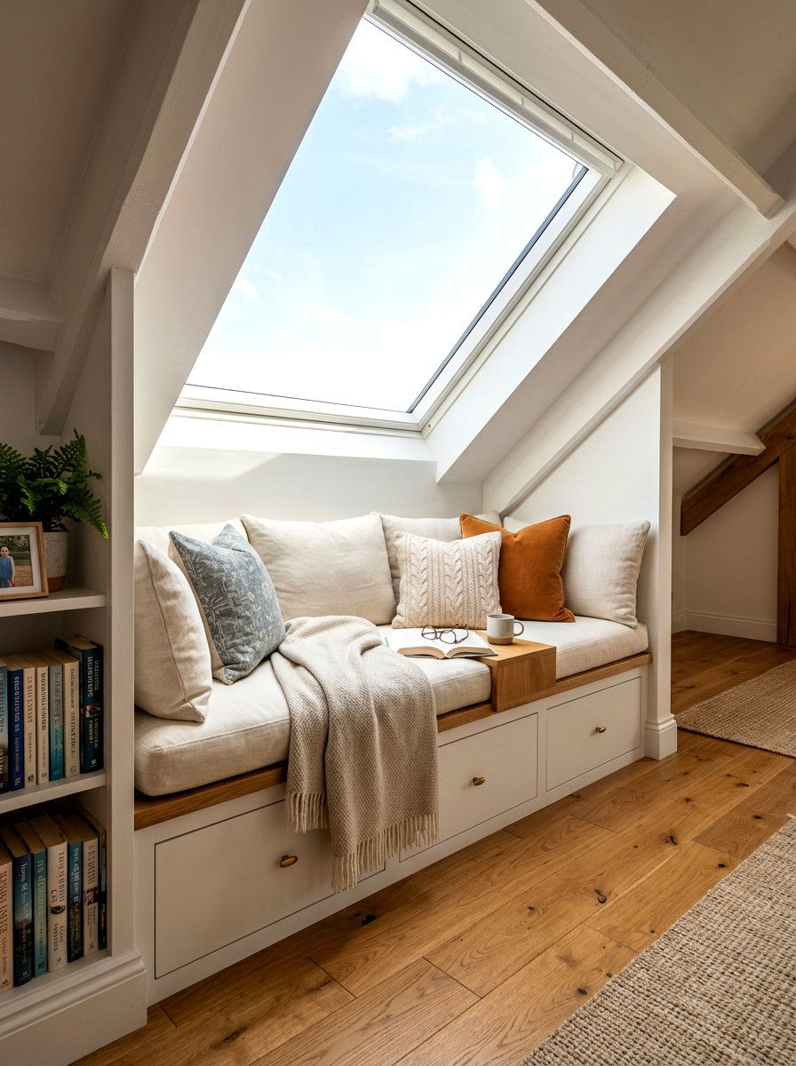 Eaves Window Seat - 30 eaves storage ideas