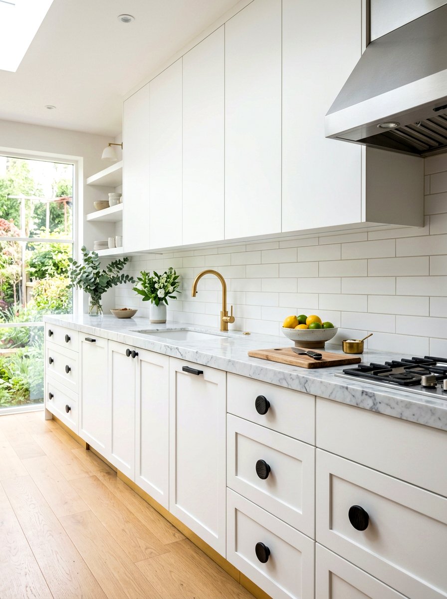 Ebonized wood kitchen hardware - 30 wood knob kitchen ideas