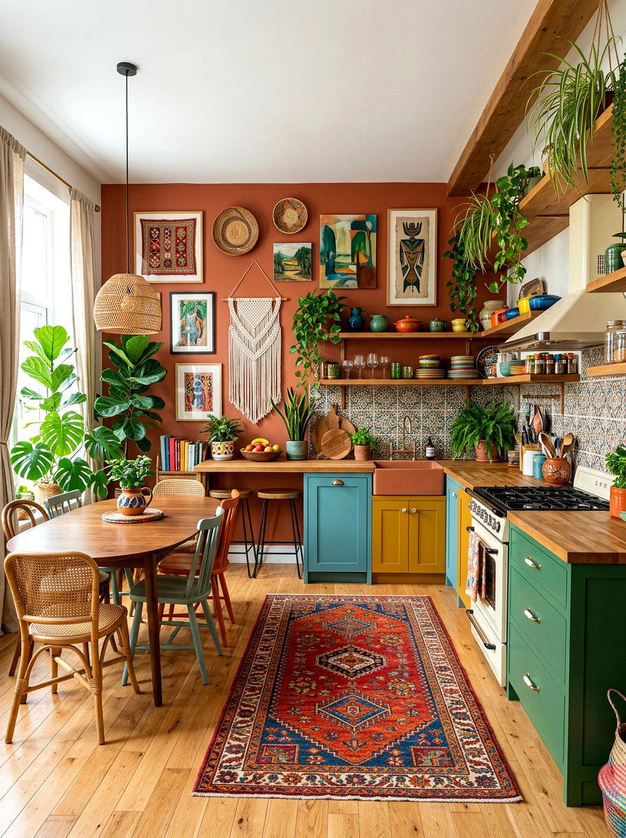 Eclectic Boho Kitchen - 30 boho kitchen ideas