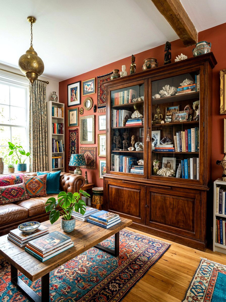 Eclectic Collected Cabinet - 30 china hutch styling ideas