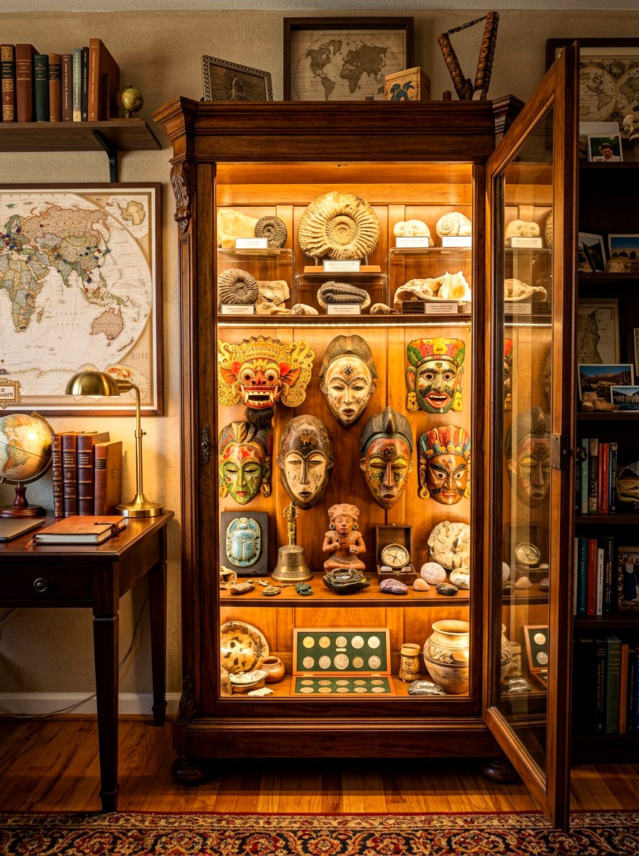 Eclectic Curio Cabinet - 30 curio cabinet styling ideas