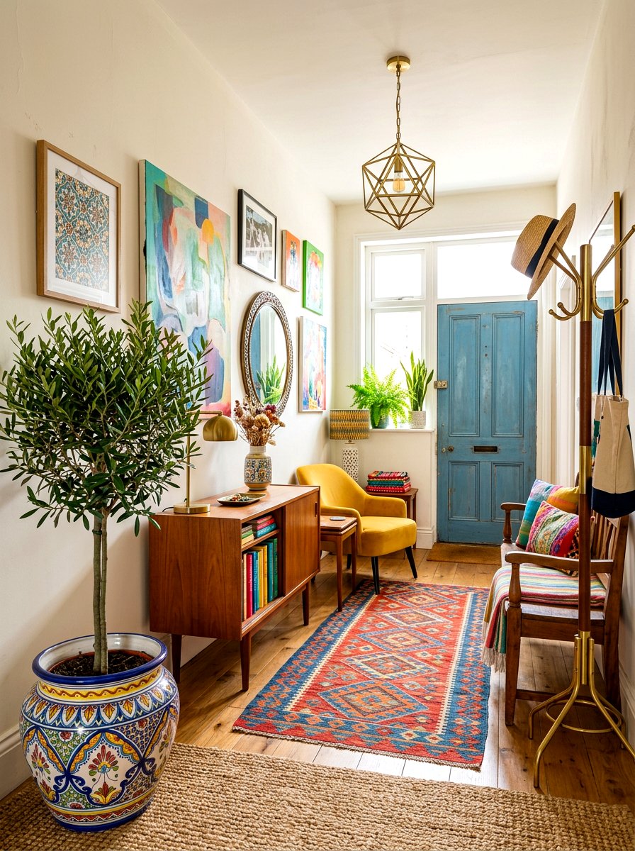 Eclectic Entrance - 30 potted olive tree entry ideas