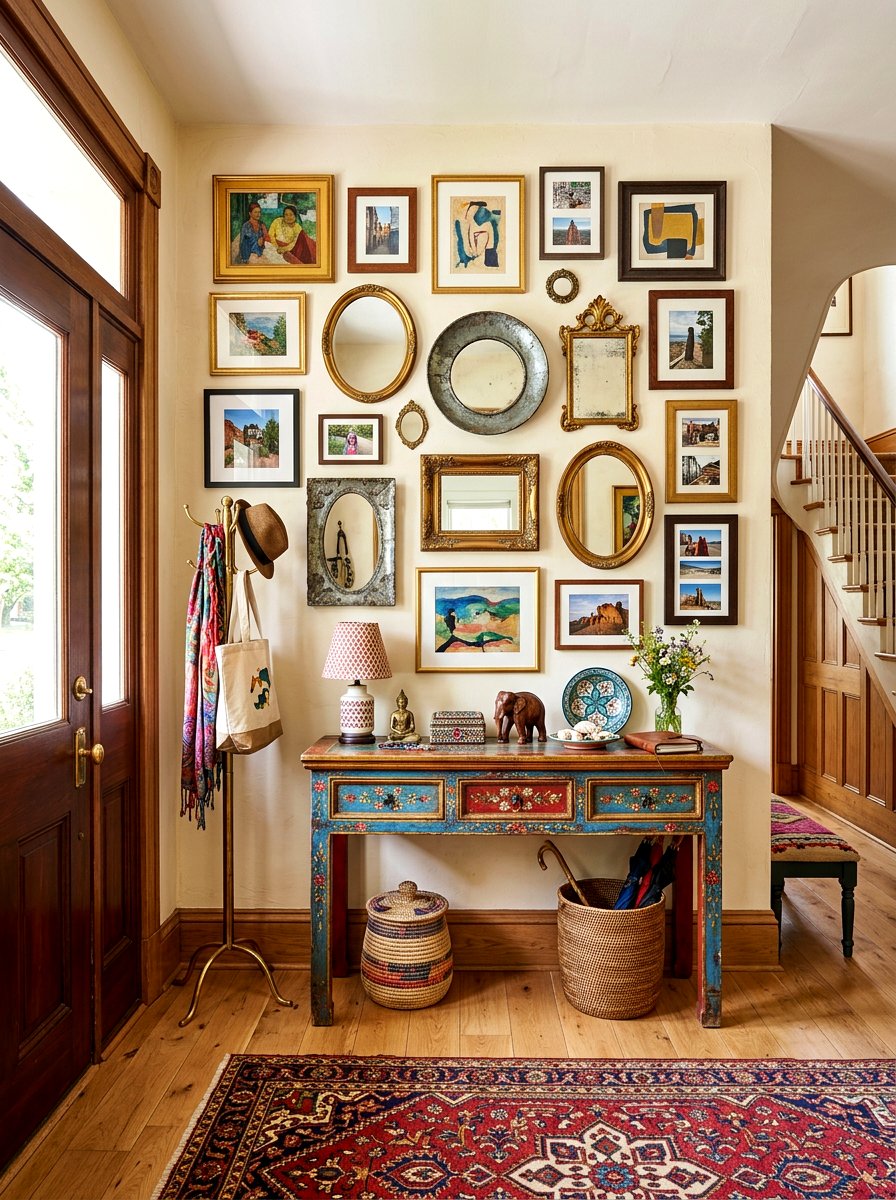Eclectic Entryway Mix - 30 entryway table ideas