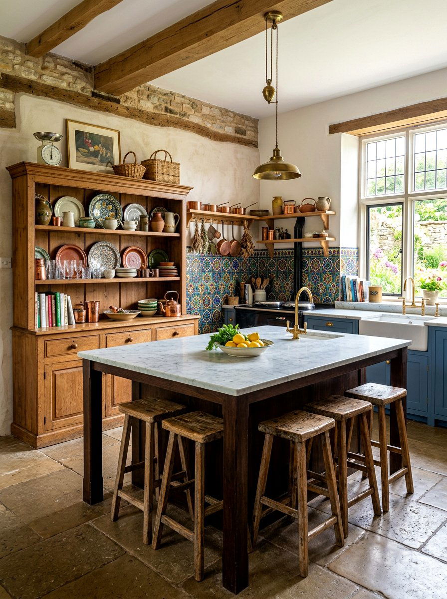 Eclectic European Farmhouse Kitchen - 30 European farmhouse kitchen ideas