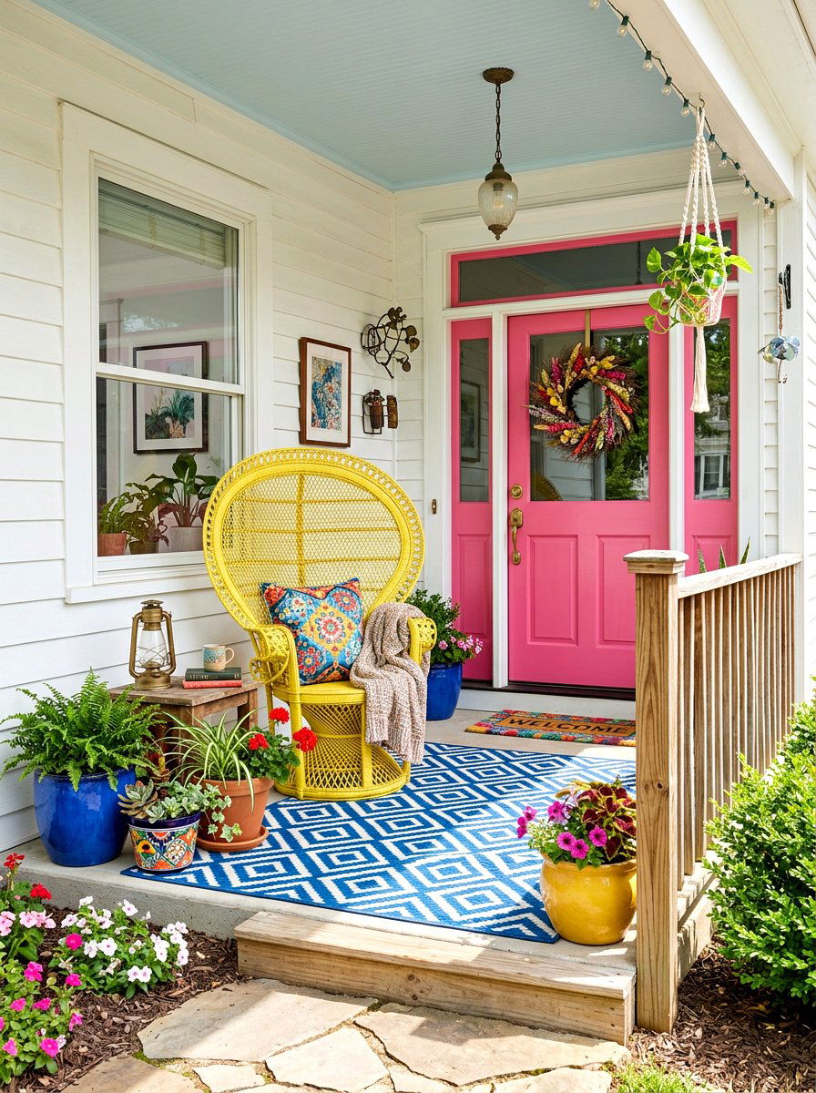 Eclectic Front Porch - 30 front porch entry ideas