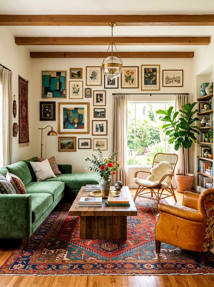Eclectic Living Room - 30 European villa living room ideas