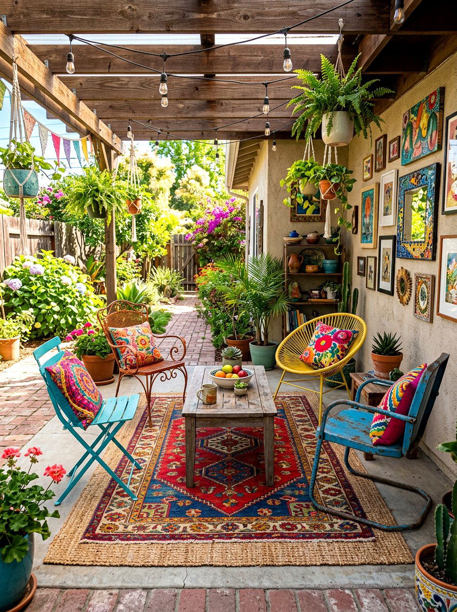 Eclectic Outdoor Decor - 30 covered patio lounge ideas
