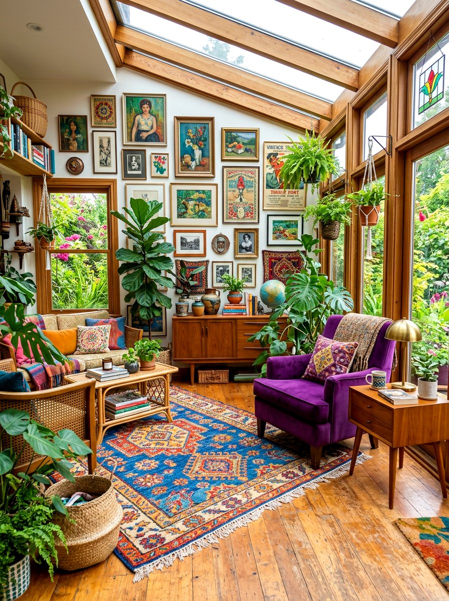 Eclectic Sunroom - 30 sunroom decor ideas