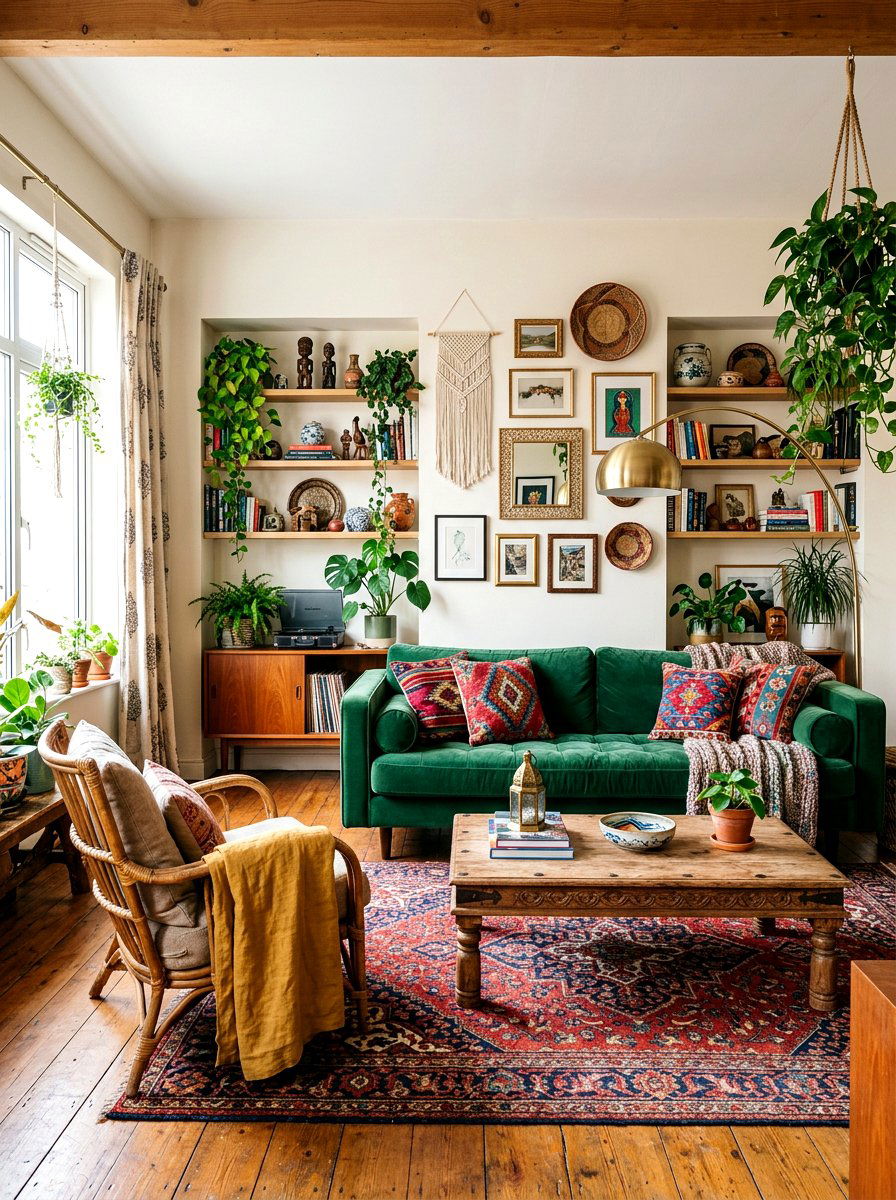 Eclectic boho living room - 30 boho living room ideas