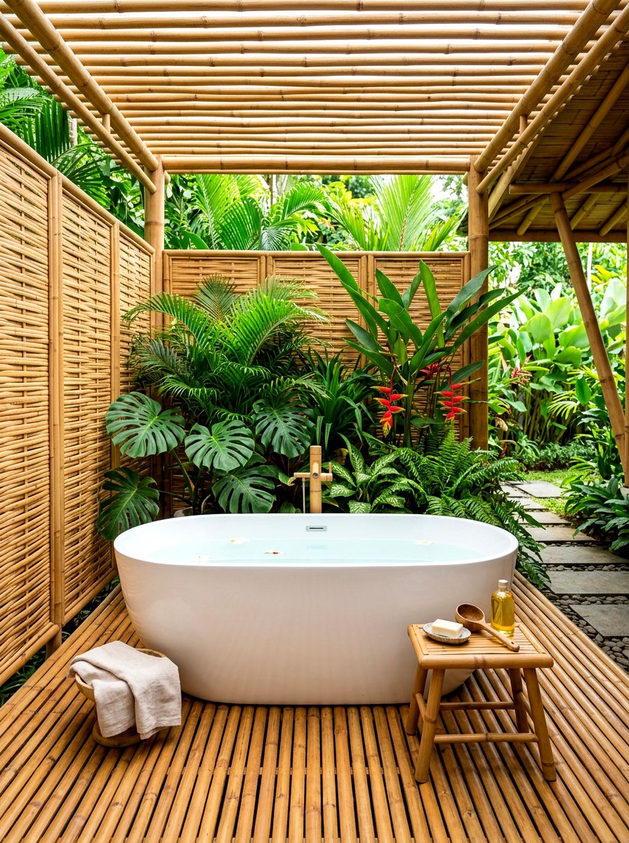 Eco Friendly Bamboo Wellness Area - 30 ice bath room ideas