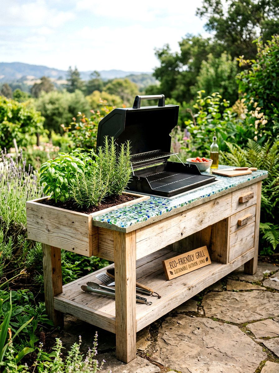 Eco Friendly Outdoor Grill - 30 backyard grill station ideas