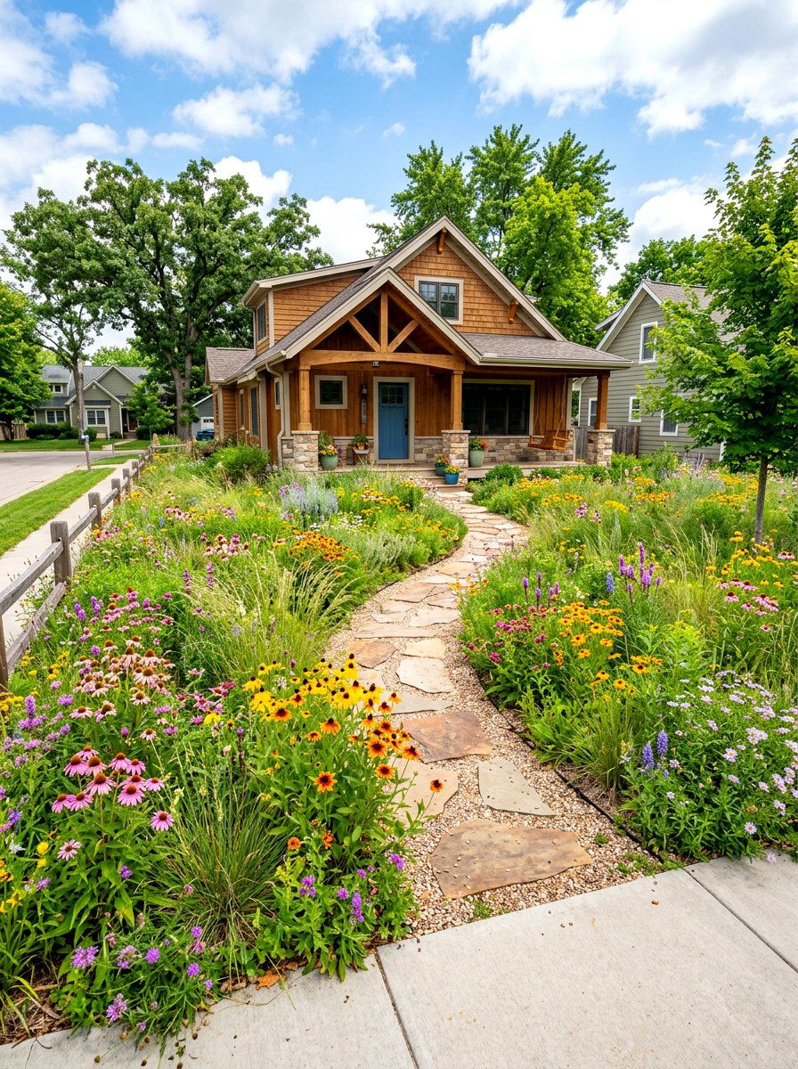 Eco Friendly Prairie Lawn Replacement - 30 prairie front yard landscaping ideas
