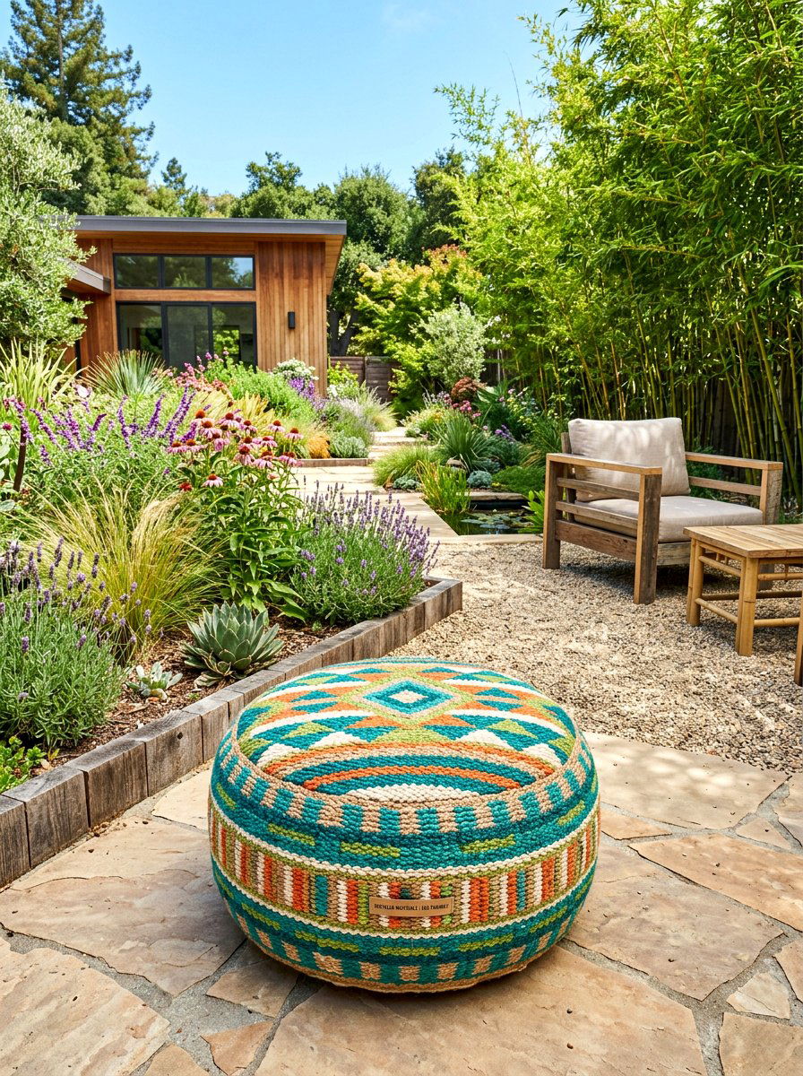 Eco Friendly Recycled Pouf - 30 outdoor pouf ideas