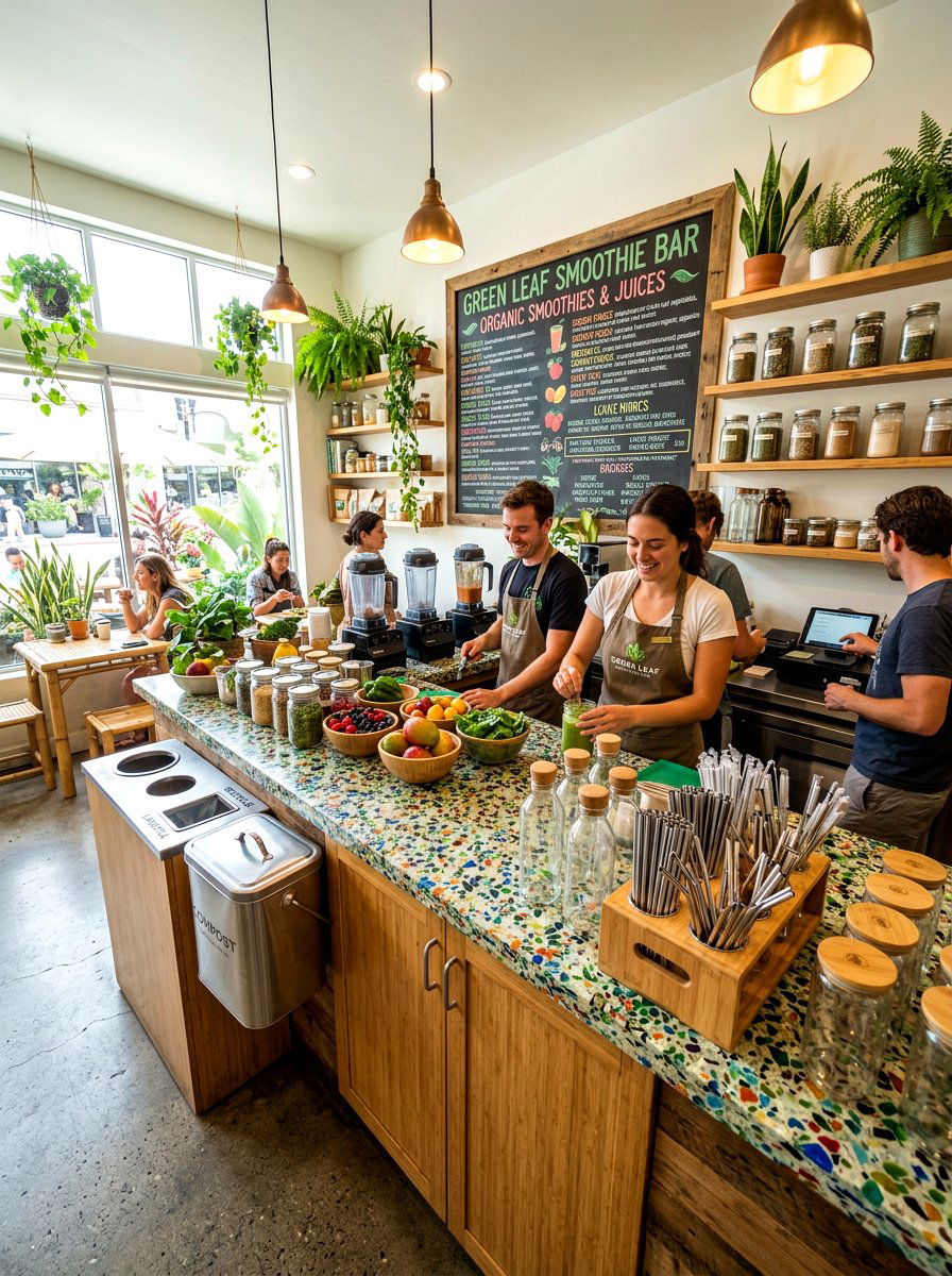 Eco Friendly Smoothie Bar - 30 smoothie nook kitchen ideas