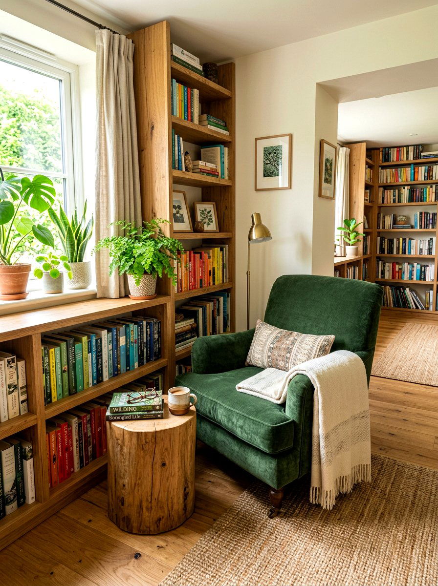 Eco conscious reading corner - 30 low waste home ideas