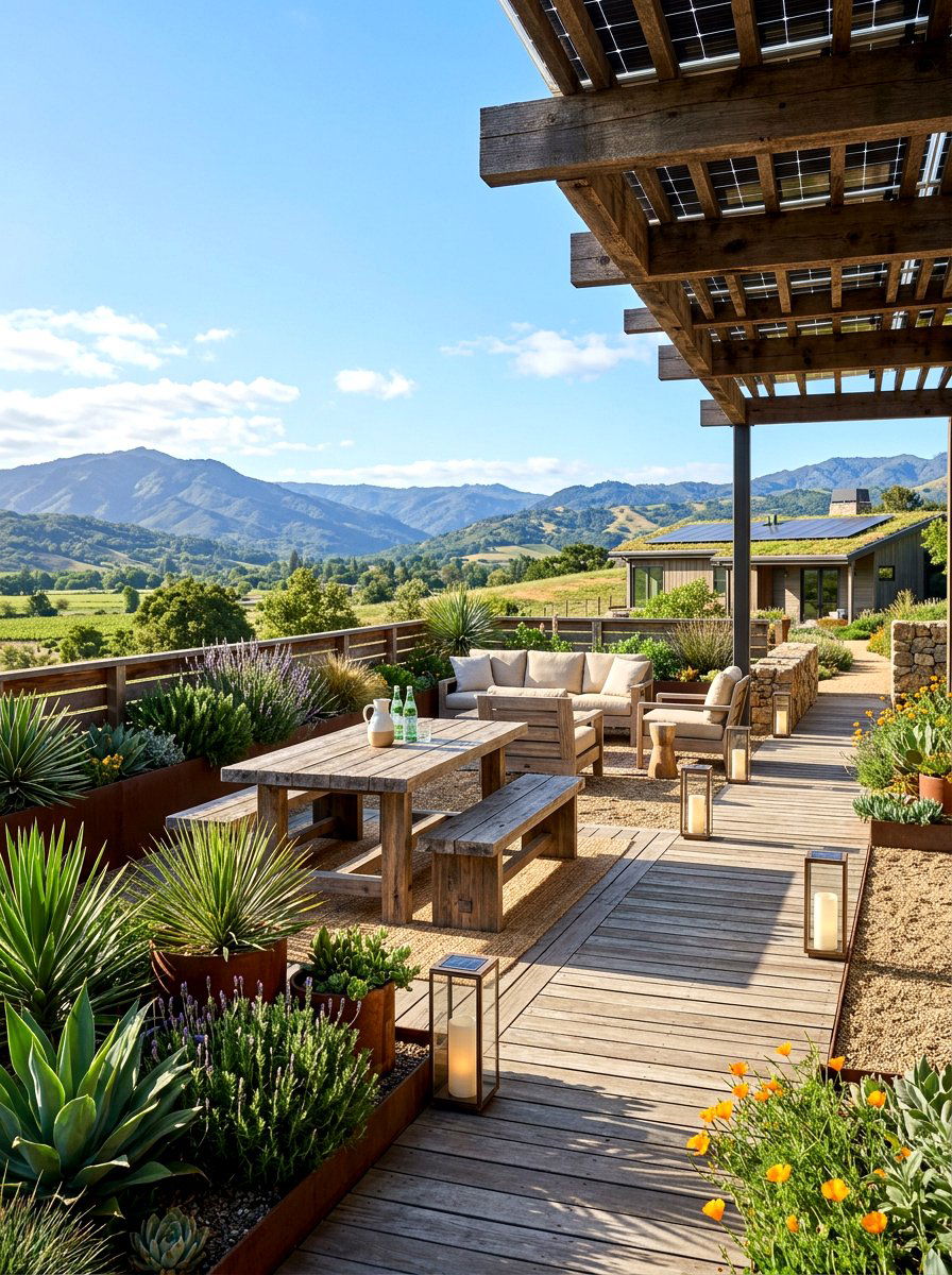Eco friendly terrace - 30 terrace lounge ideas aesthetic