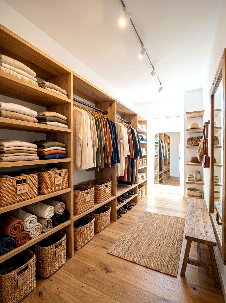 Eco friendly walk in closet - 30 low waste home ideas