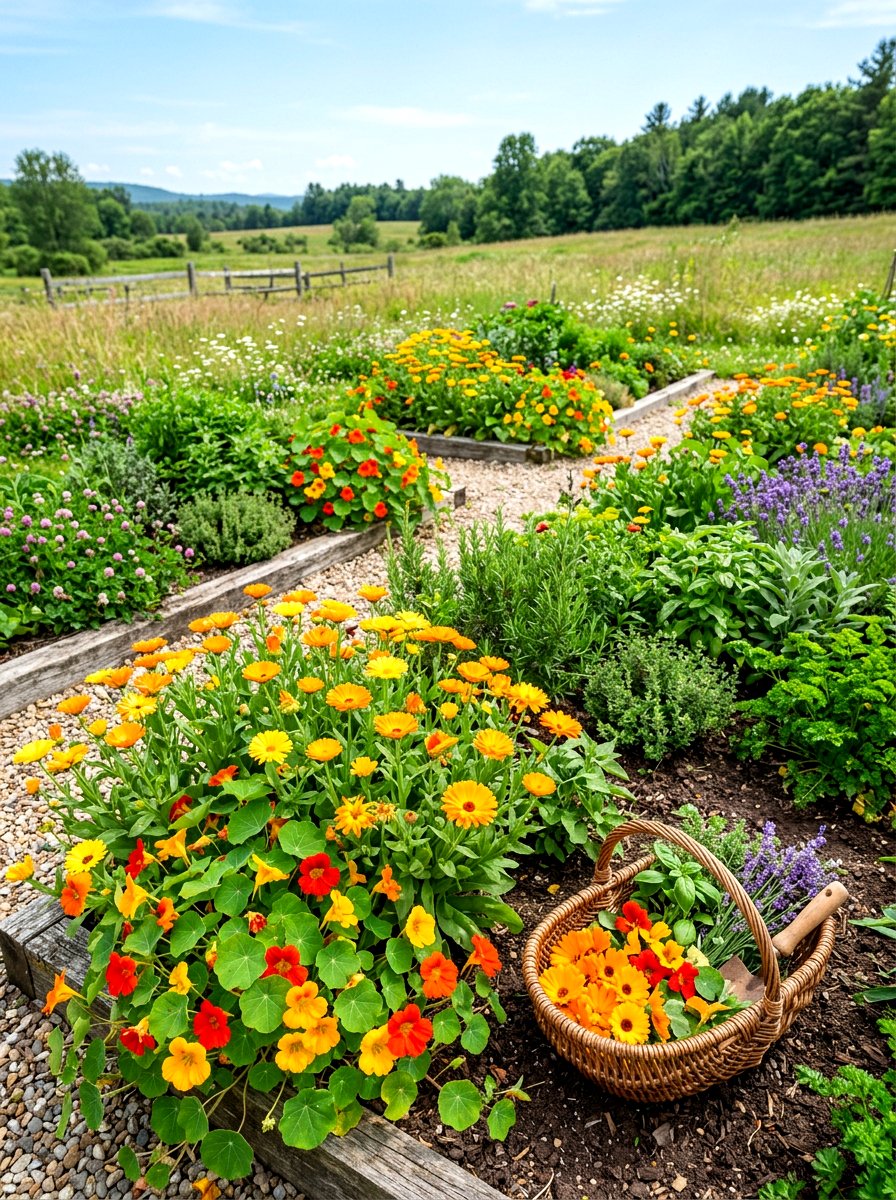Edible Flower Herb Garden - 30 medicinal herb garden ideas