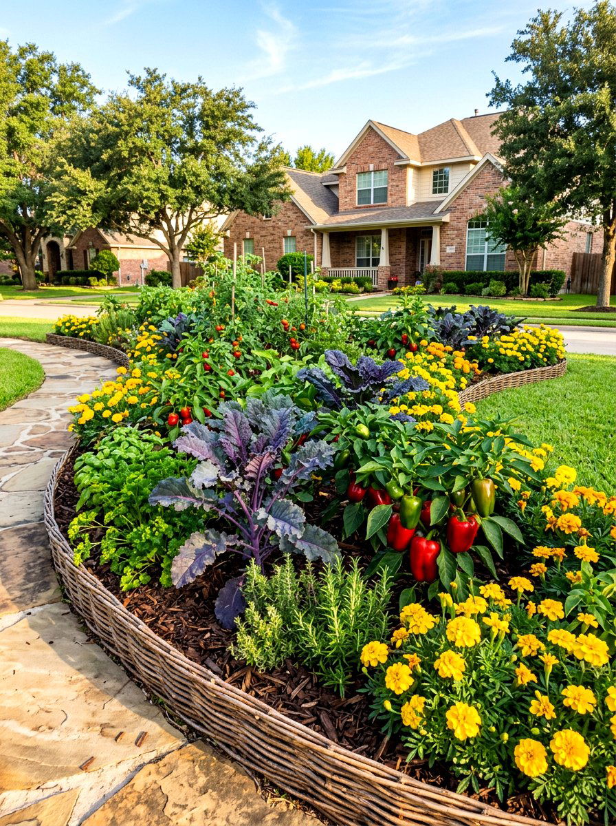 Edible Front Yard Island Bed - 30 front yard island bed ideas