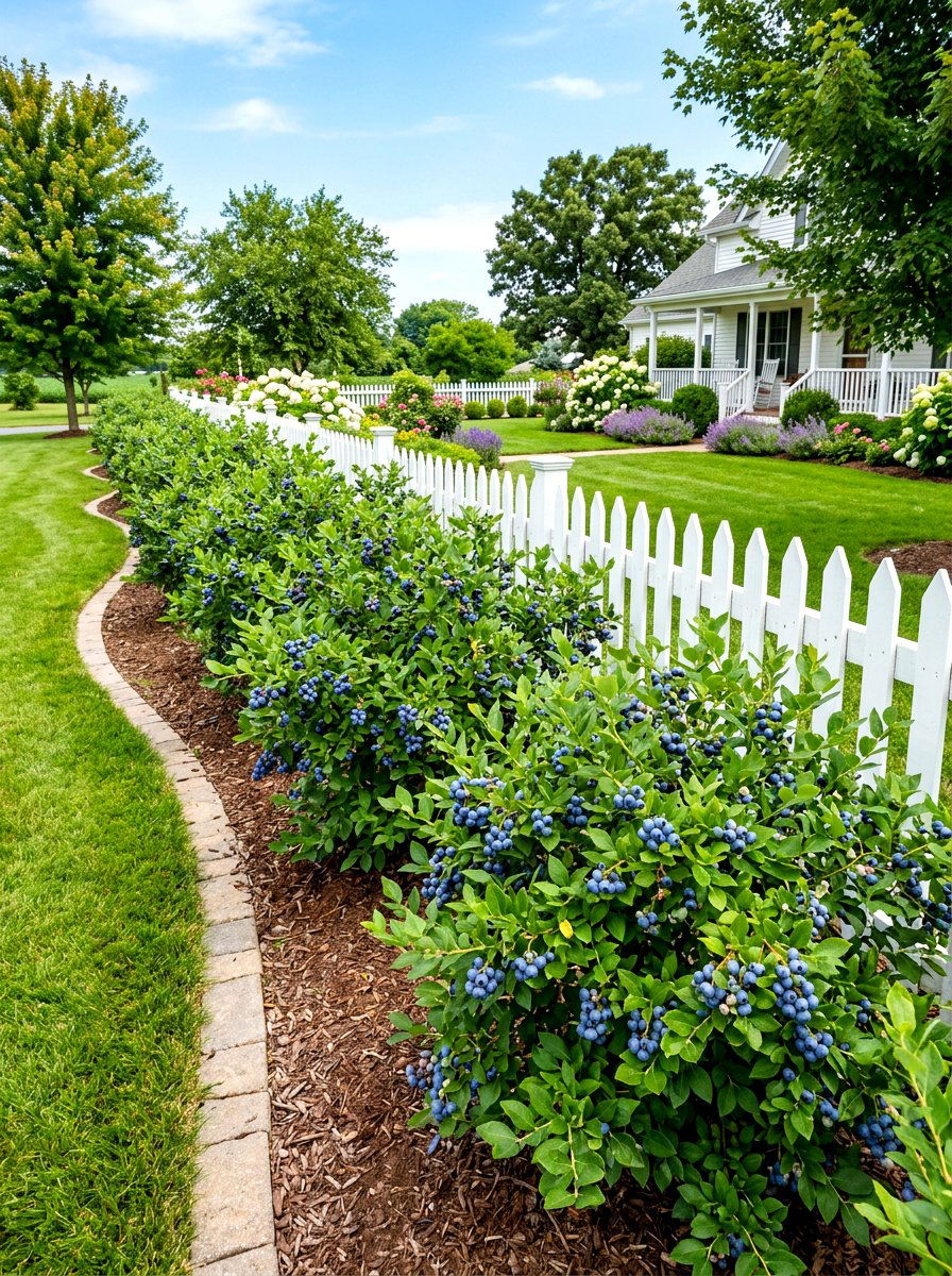 Edible Fruit Hedge - 30 orchard backyard ideas