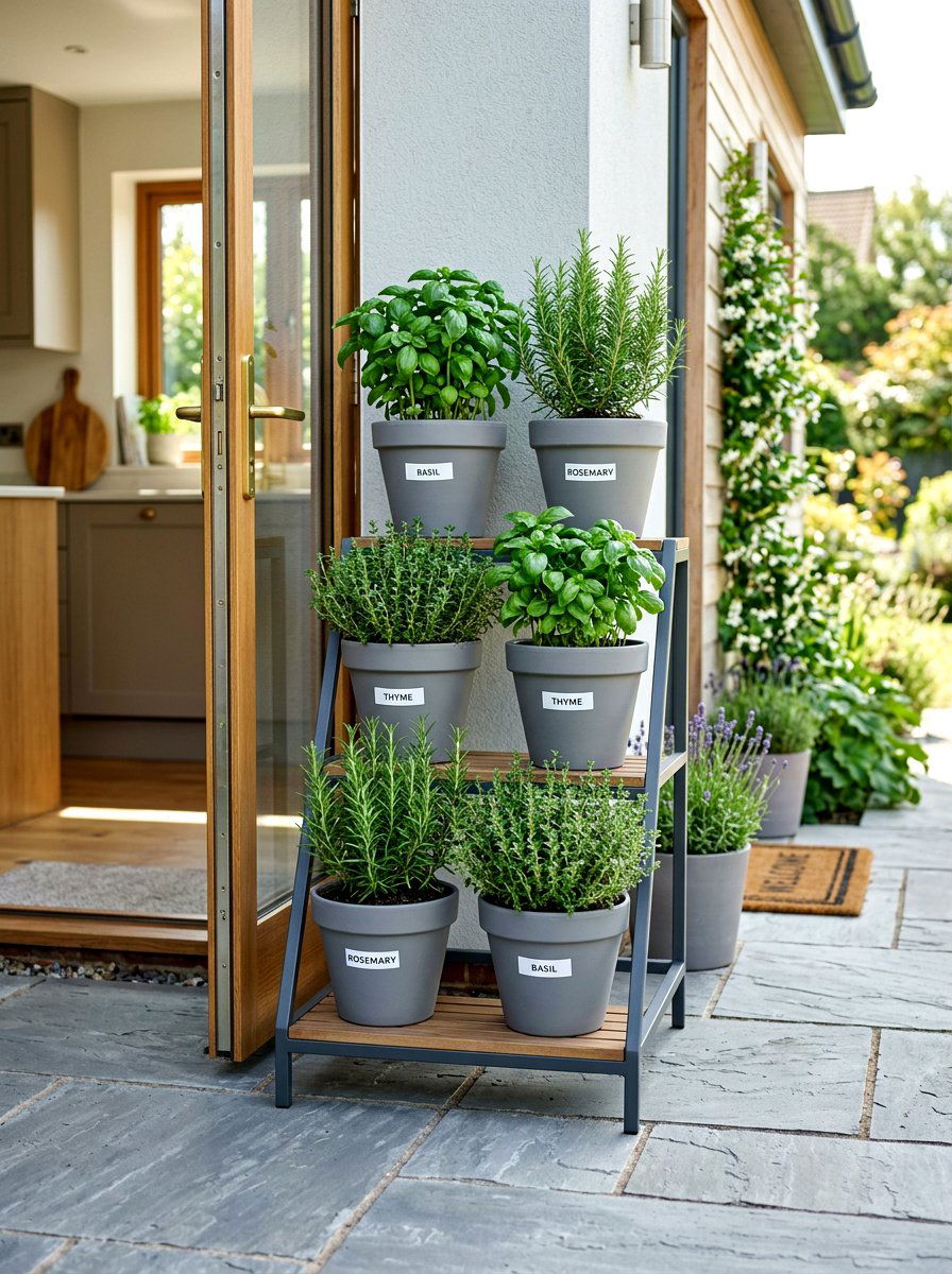 Edible Herb Container Garden - 30 modern container garden ideas